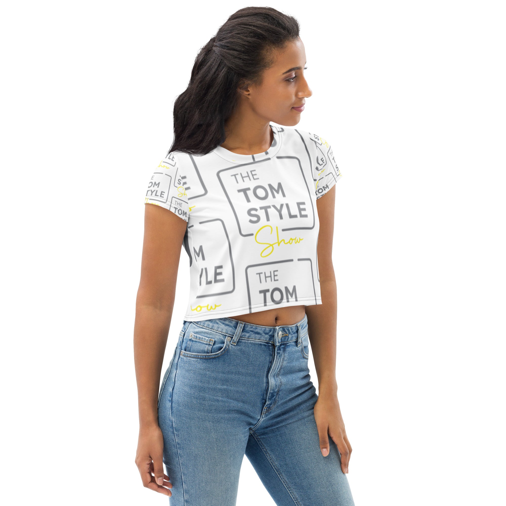 Women's All-Over Print Crop Tee - Tom Style Show